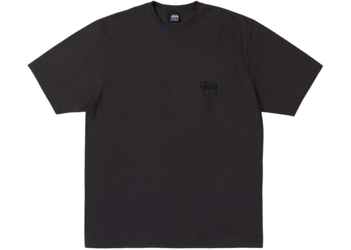 Stussy Swim Out Pigment Dyed Tee Faded Black - vue secondaire B