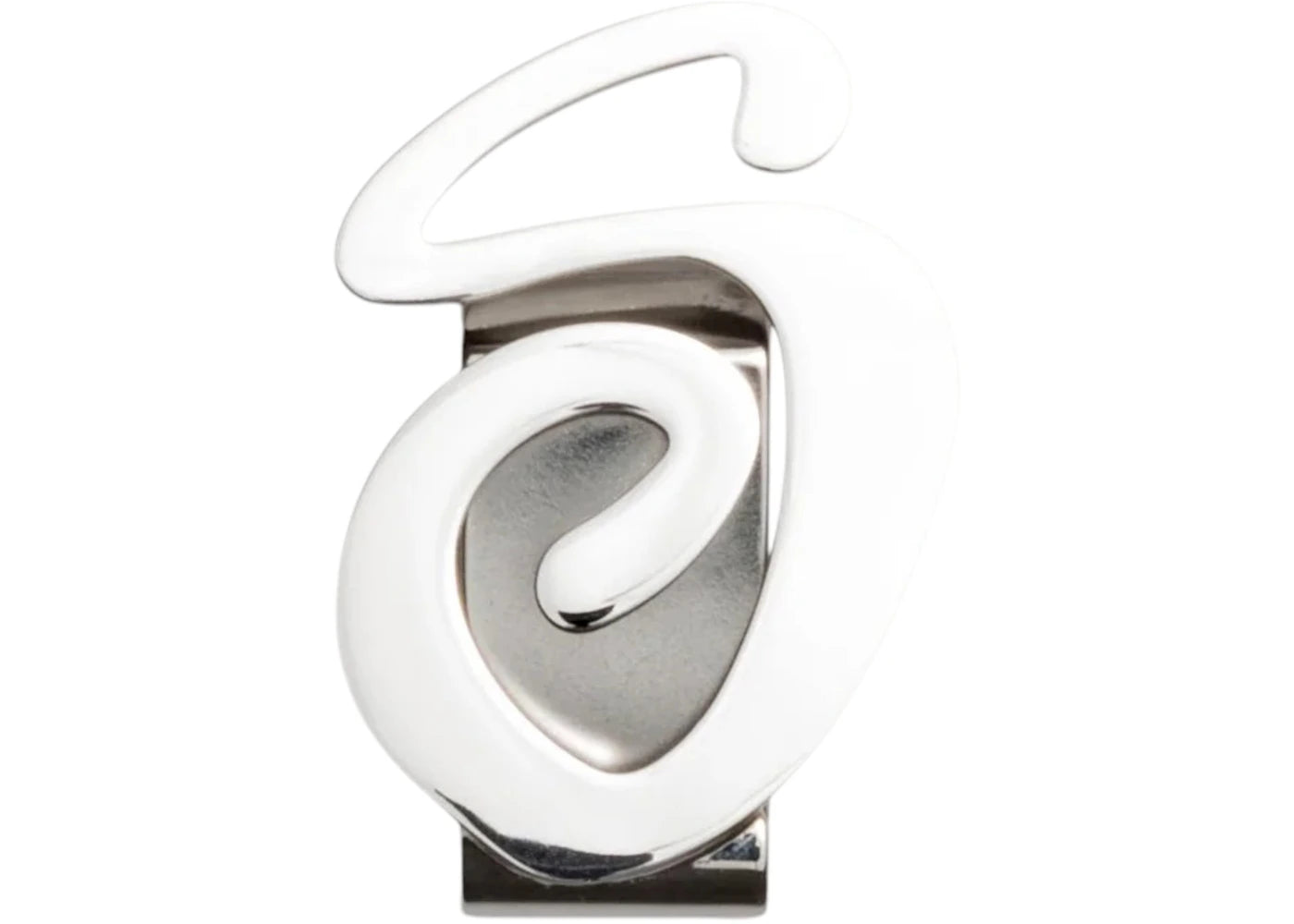 Stussy Swirly S Money Clip Silver - vue secondaire A