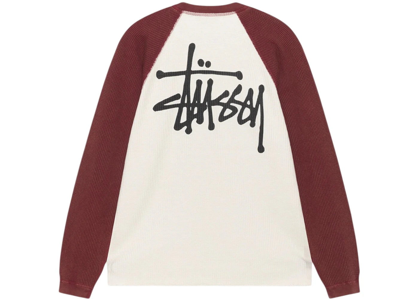 Stussy Thermal 2 Tone Raglan Shirt White - vue secondaire A
