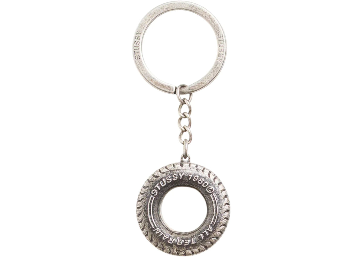 Stussy Tire Keychain Silver - vue secondaire A