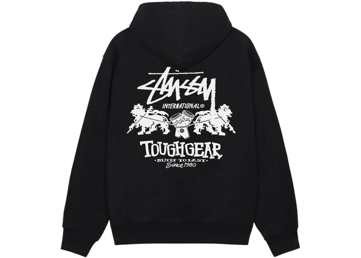 Stussy Tough Gear International Hoodie Black - vue 360