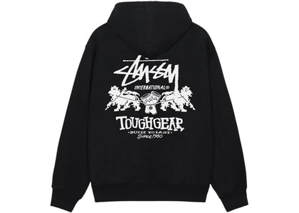 Stussy Tough Gear International Hoodie Black - authentic Stussy apparel