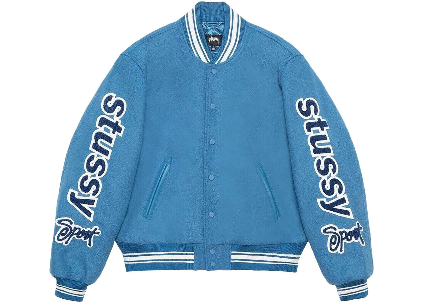 Stussy Varsity Competition Jacket Blue - vue secondaire A
