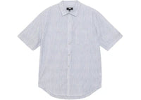 Stussy Wavy Striped Short Sleeve Shirt Blue
