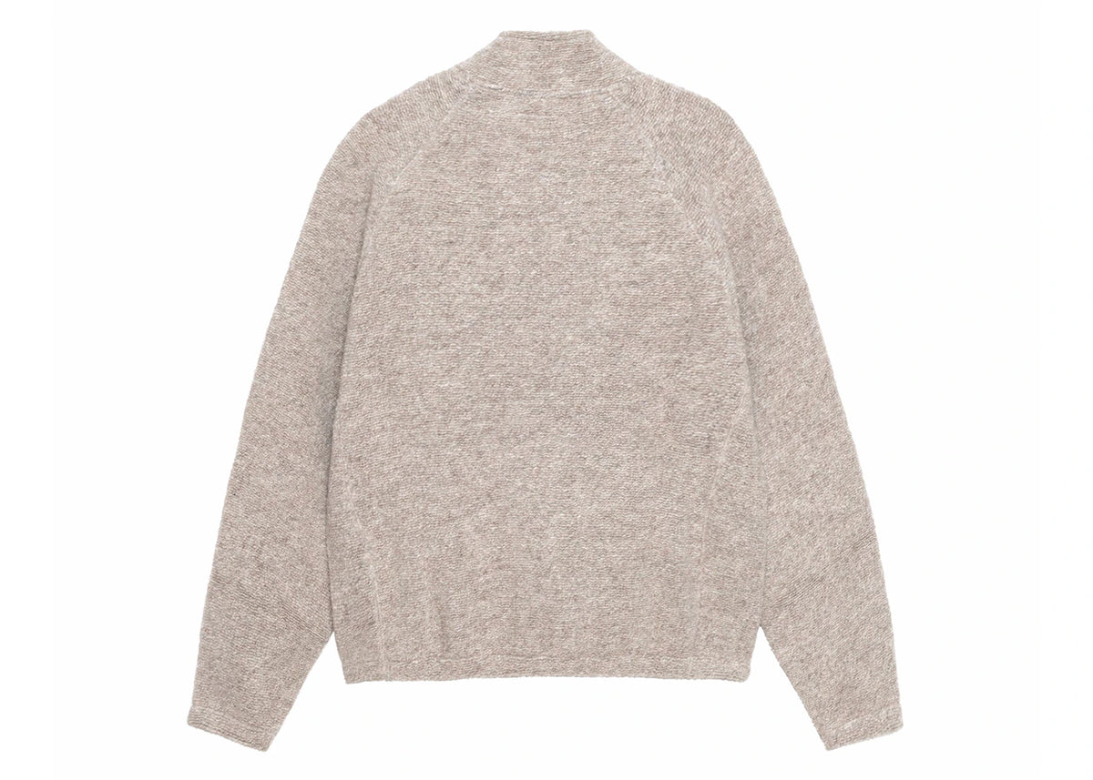 Stussy Wool Blend Sherpa Mock Neck Tan - vue secondaire A