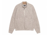 Stussy Wool Blend Sherpa Mock Neck Tan