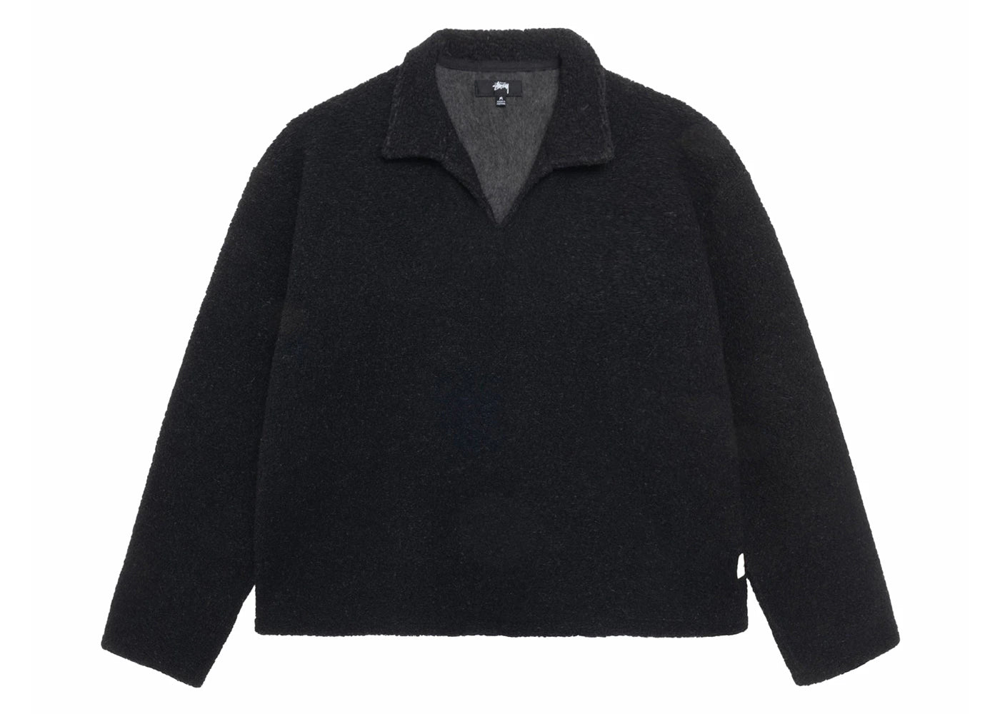 Stussy Wool Blend Sherpa Pullover Black - vue secondaire A