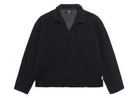 Stussy Wool Blend Sherpa Pullover Black