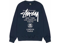 Stussy World Tour Crewneck Navy
