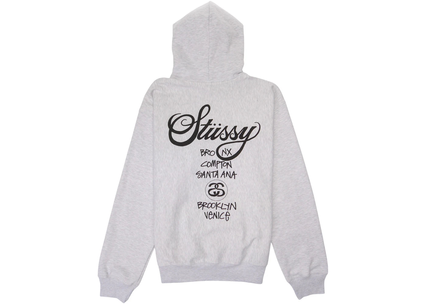 Stussy World Tour Hoodie Ash Heather - vue secondaire B