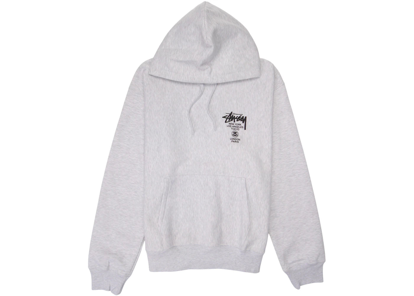 Stussy World Tour Hoodie Ash Heather - vue secondaire A