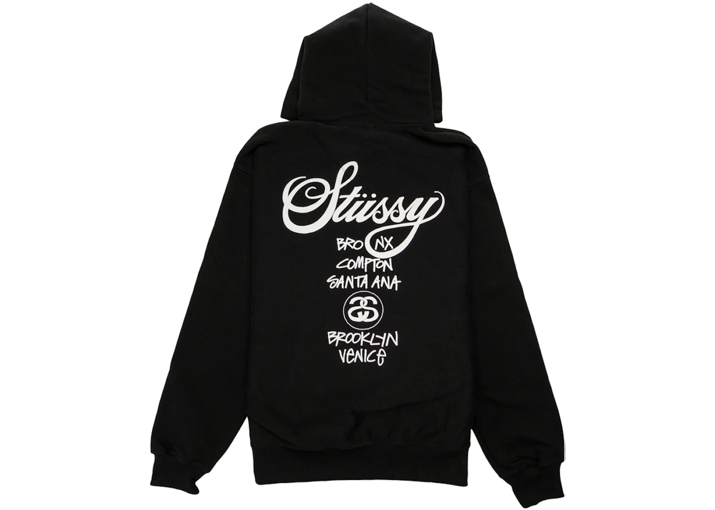 Stussy World Tour Hoodie Black - vue secondaire A