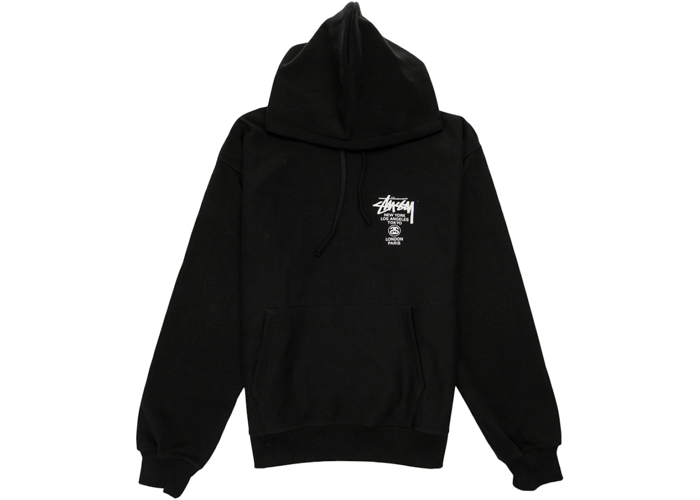 Stussy World Tour Hoodie Black - vue secondaire B