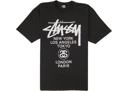 Stussy World Tour T-shirt Black - apparel view 2