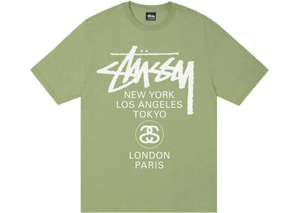 Stussy World Tour Tee Moss - authentic Stussy product