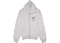 Stussy World Tour Zip Hoodie Ash Heather