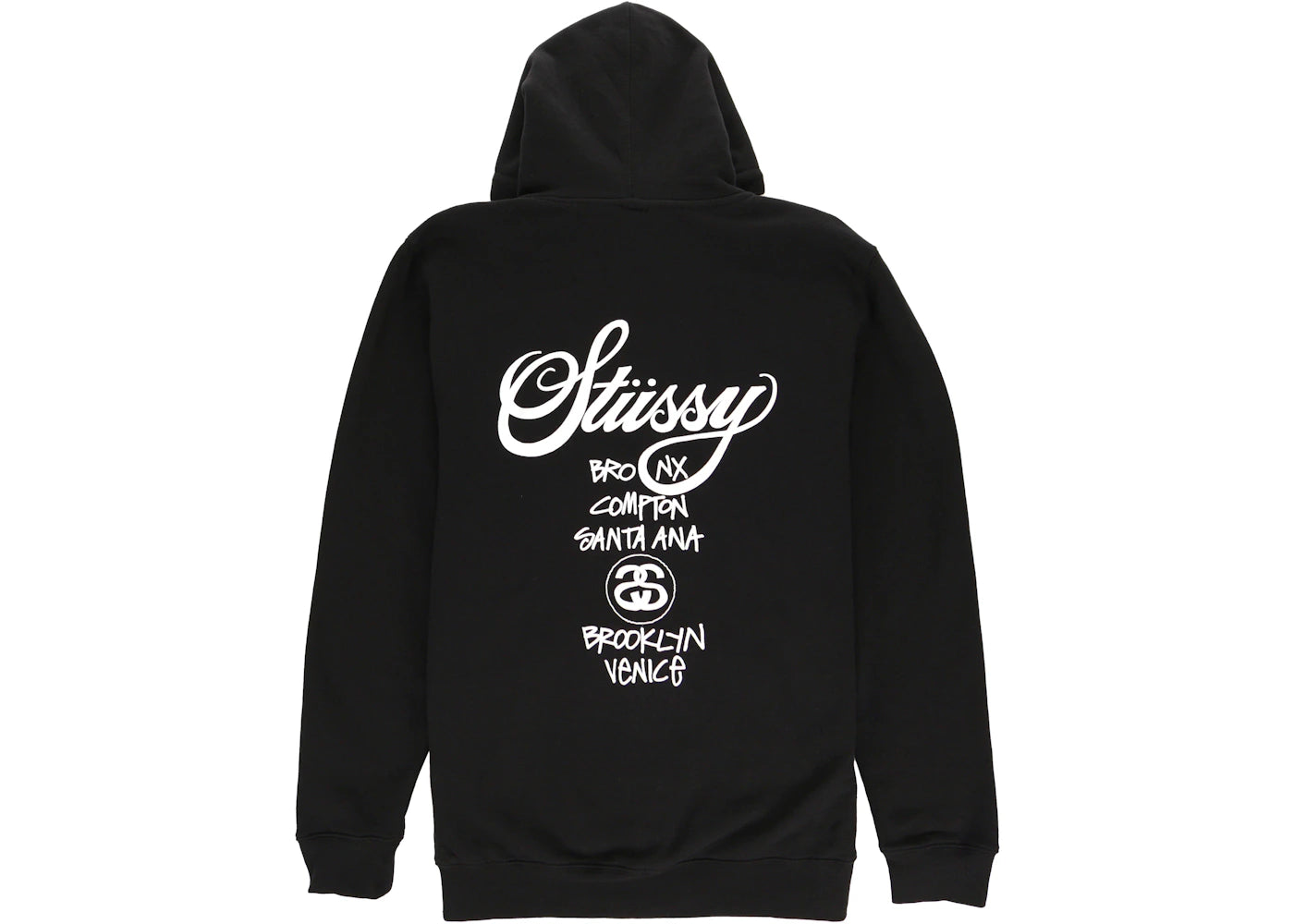 Stussy World Tour Zip Hoodie Black - vue 360