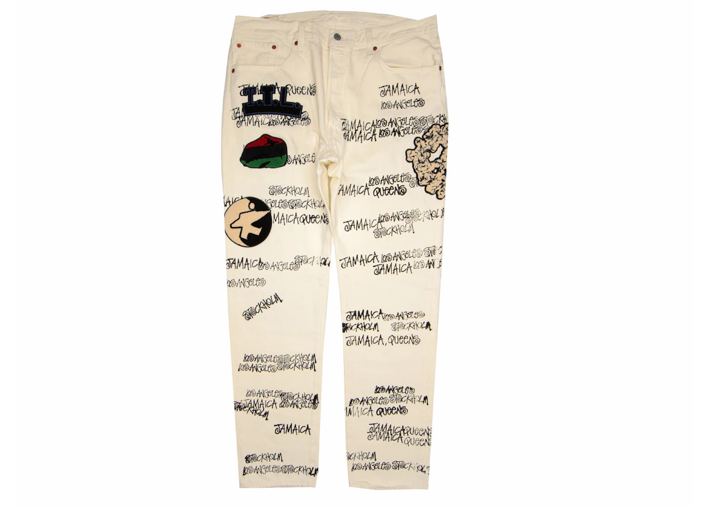 Stussy x Denim Tears x Our Legacy TTL 501 Jean White - vue 360