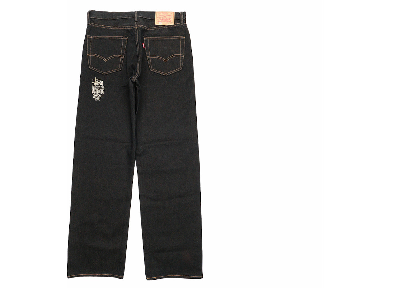 Stussy x Levi's Crispy Rinse 568 Jean Black/Brown - vue secondaire A