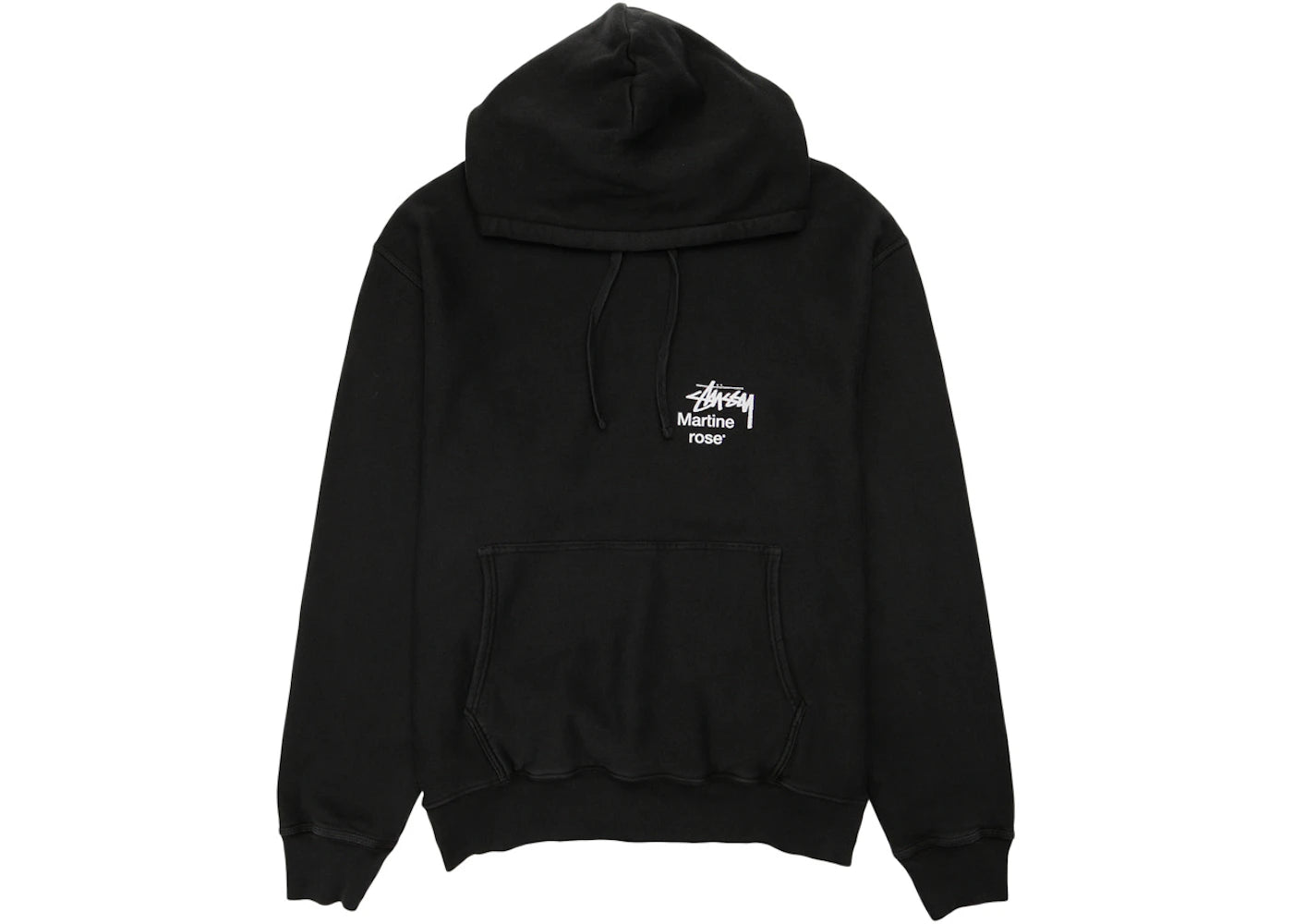 Stussy x Martine Rose Collage Pigment Dyed Hoodie Black - vue secondaire A