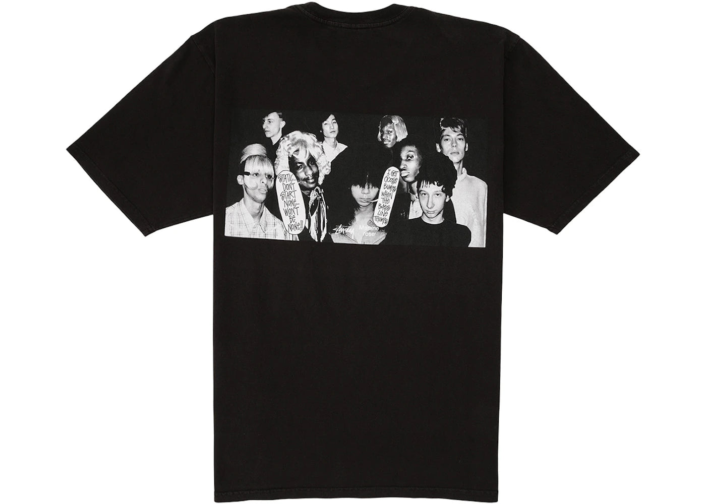 Stussy x Martine Rose Collage Pigment Dyed Tee Black - vue secondaire B