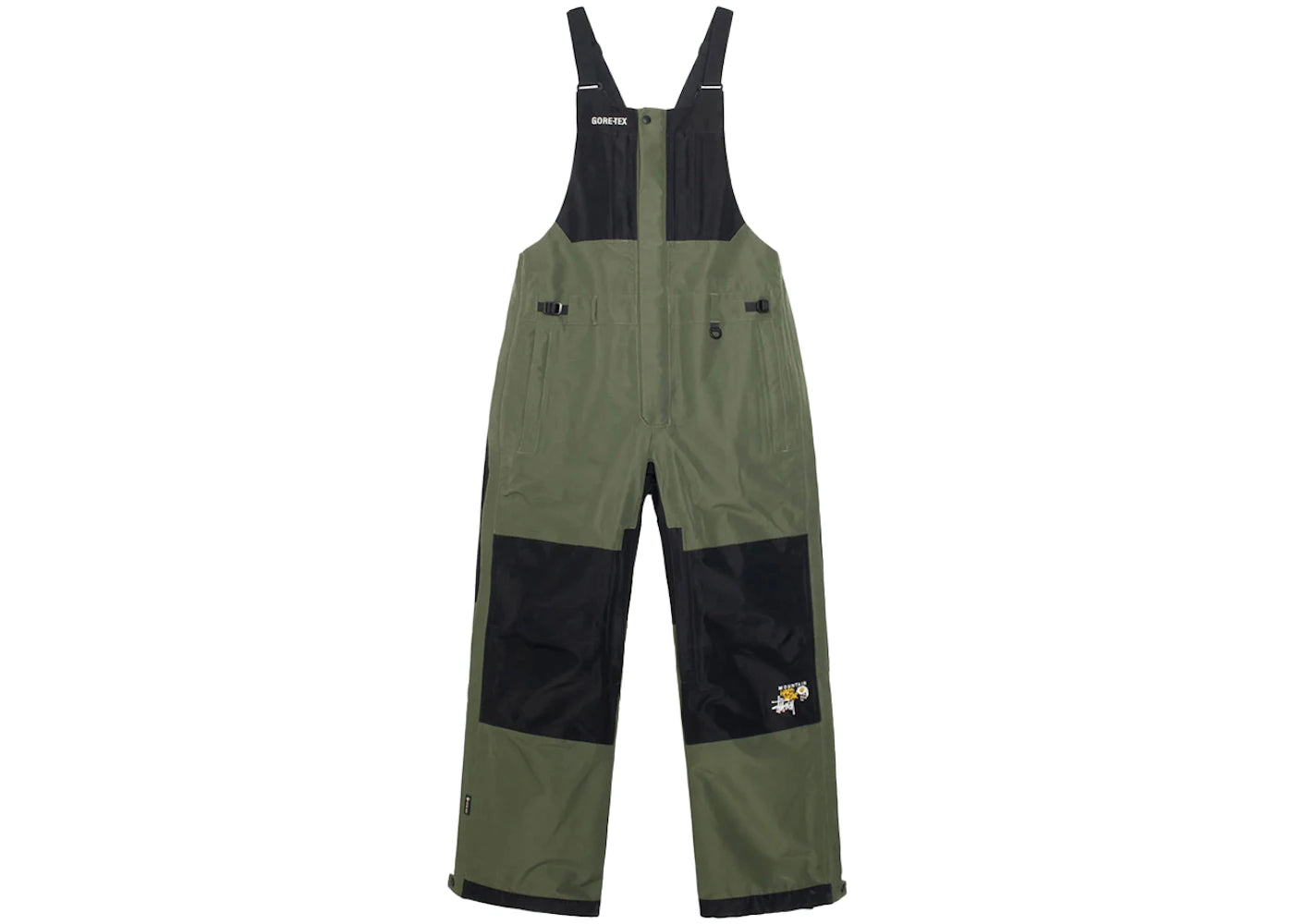 Stussy x Mountain Hardwear Exposure Gore-Tex Bib Poblano/Black - vue secondaire A