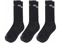 Stussy x Nike Dri-FIT Crew Socks (3 Pack) Black