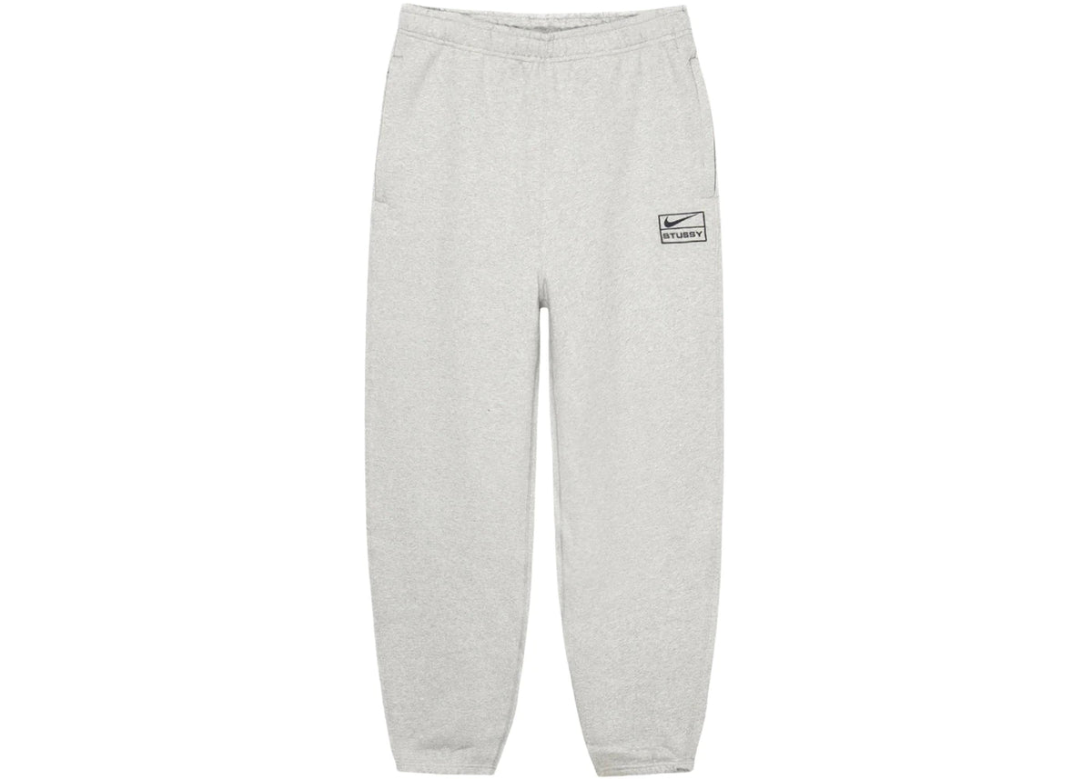 Stussy x Nike Fleece Pant (FW25) Grey Heather - vue 360