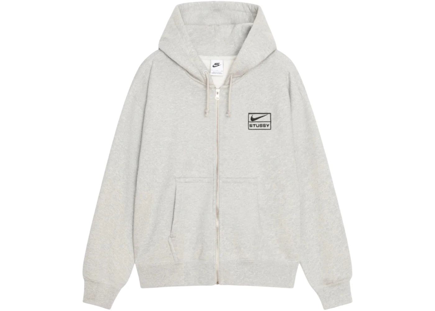 Stussy x Nike Fleece Zip Hoodie (FW25) Grey Heather (FW25)