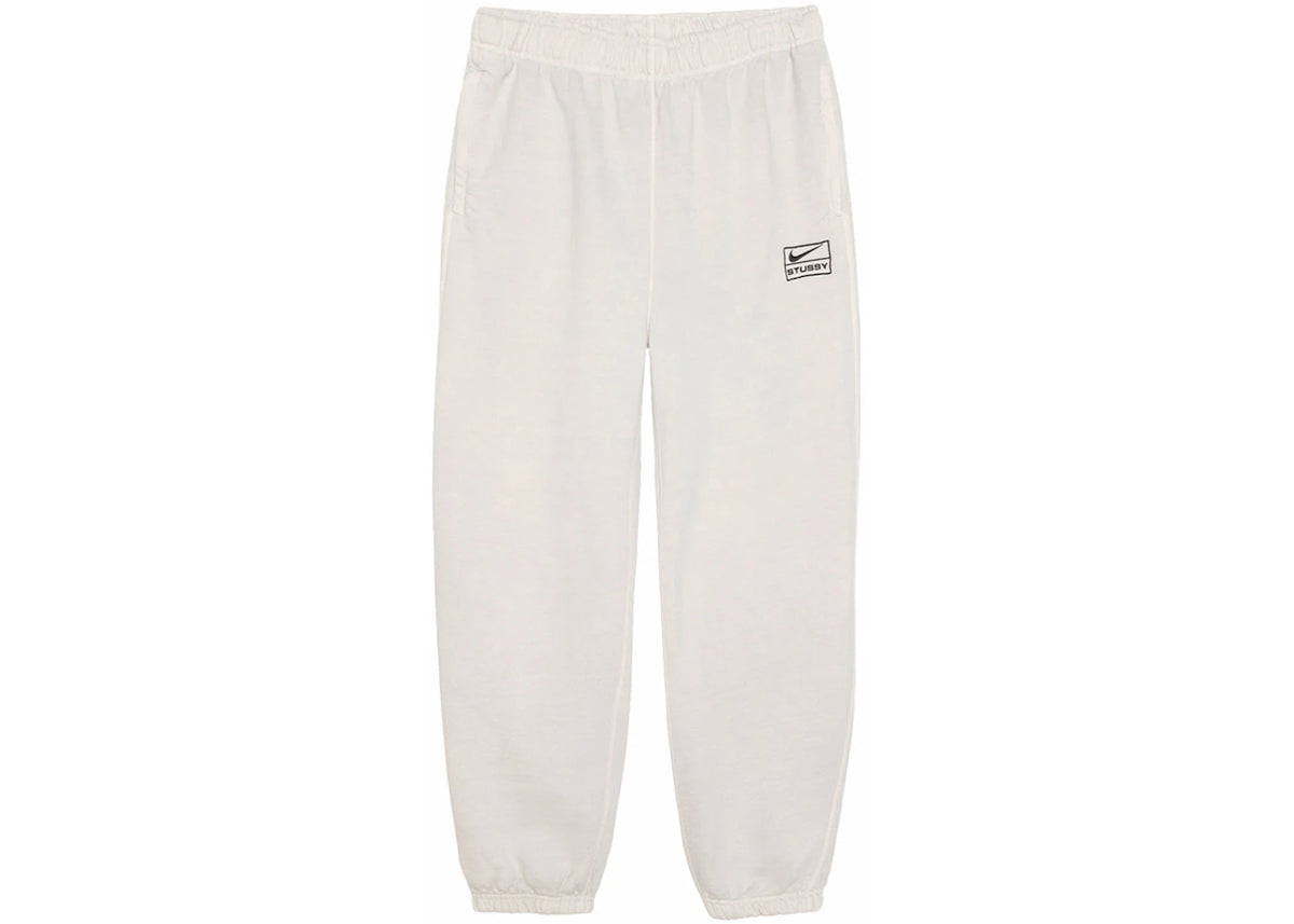 Stussy x Nike Pigment Dyed Fleece Pant Light Bone - vue 360