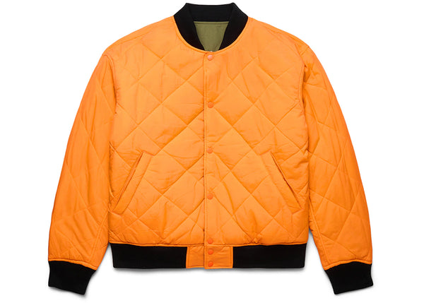 Stussy x Nike Reversible Varsity Jacket Medium Olive/Bright Mandarin