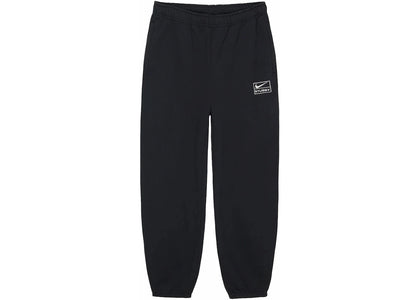 Nike x Stussy Stone Washed Fleece Sweatpants (FW23) Black - authentic Nike apparel