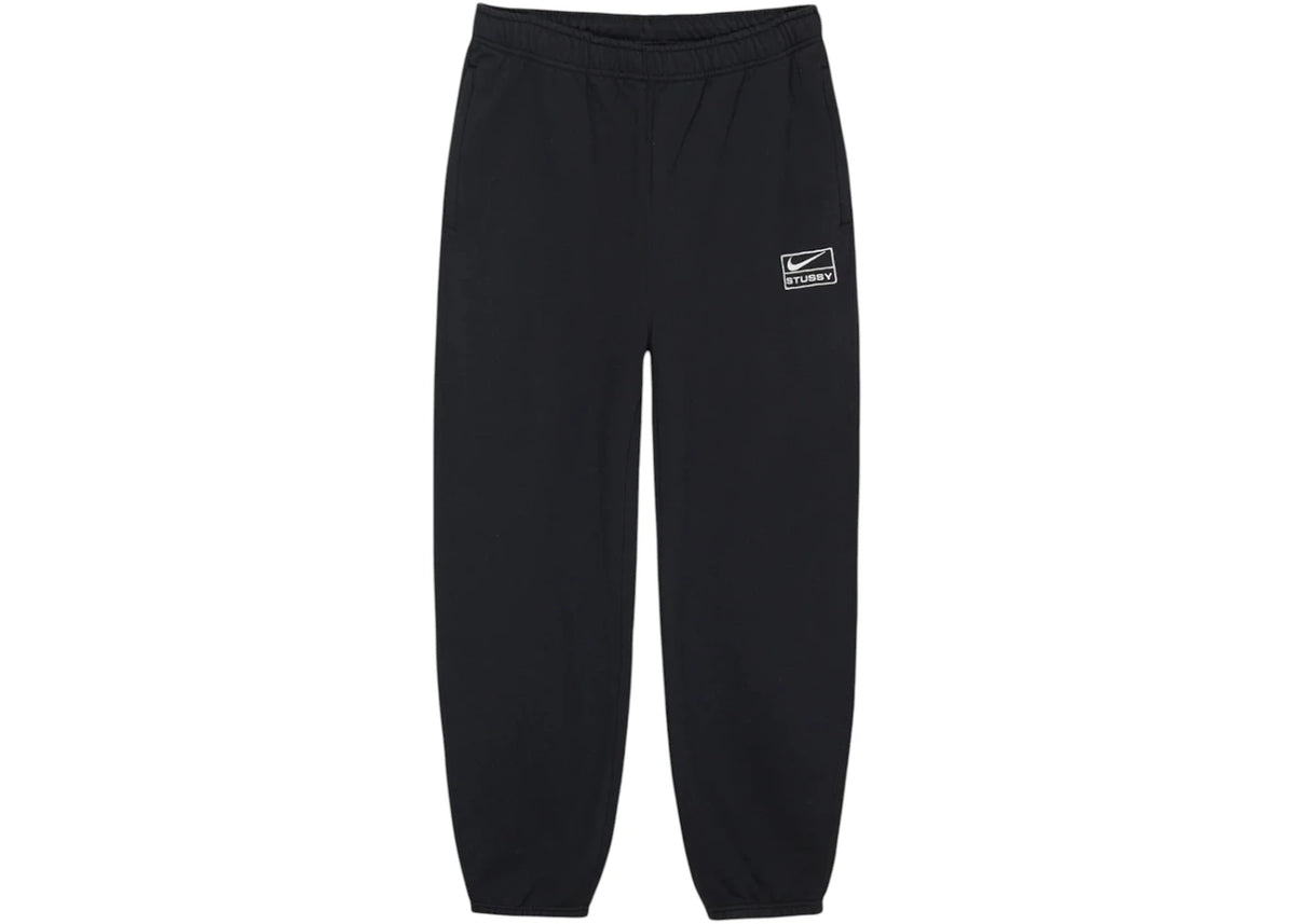 Stussy x Nike Stone Washed Fleece Pant (FW25) Black - vue 360