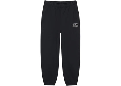 Stussy x Nike Stone Washed Fleece Pant (FW25) Black - authentic Stussy product