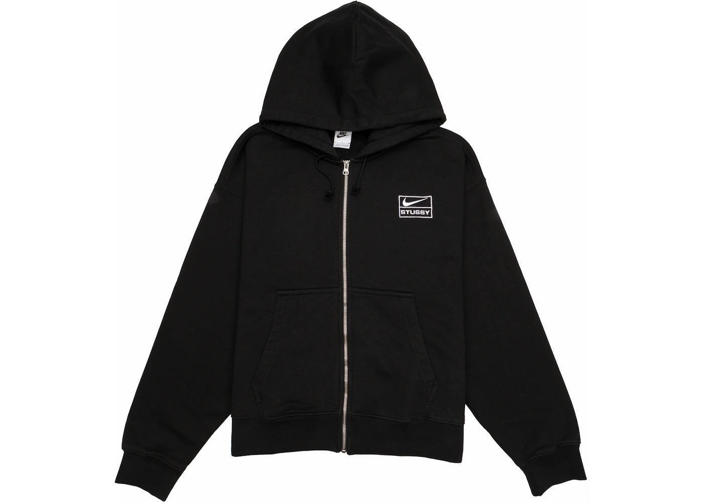 Stussy x Nike Stone Washed Fleece Zip Hoodie (Asia Sizing) Black - vue secondaire A
