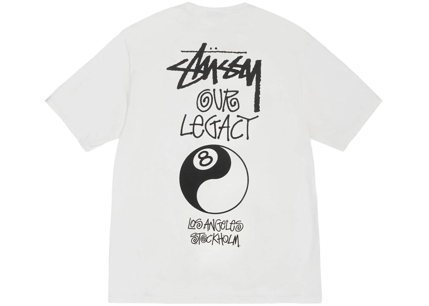 Stussy x Our Legacy Work Shop 8 Ball Yin Yang Pigment Dyed Tee Natural - vue secondaire A