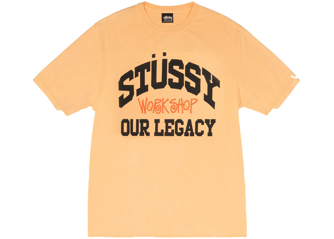 Stussy x Our Legacy Work Shop Collegiate Pigment Dyed Tee Peach - vue secondaire A