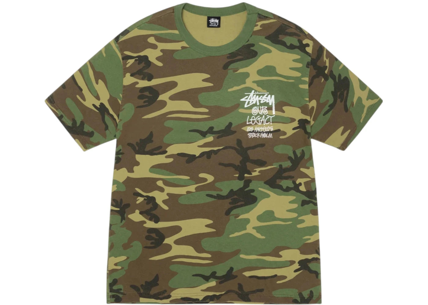 Stussy x Our Legacy Work Shop Surfman Pigment Dyed Tee Camo - vue secondaire A