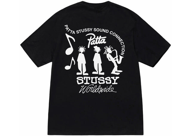 Stussy x Patta Sound Connection Tee Black