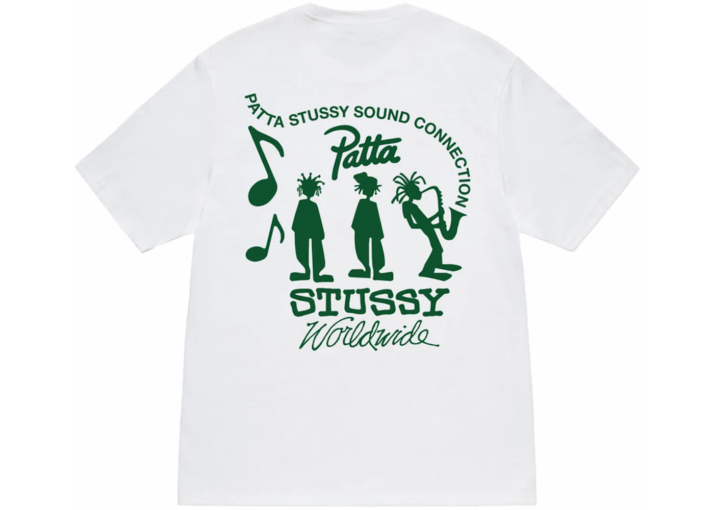 Stussy x Patta Sound Connection Tee White - vue secondaire A
