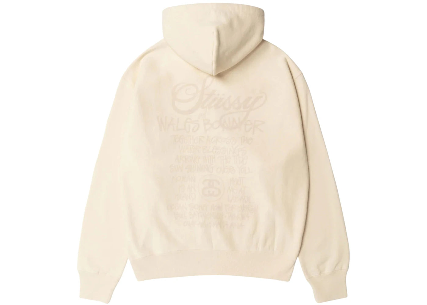Stussy x Wales Bonner Fleece Zip Hoodie Ivory - vue secondaire B
