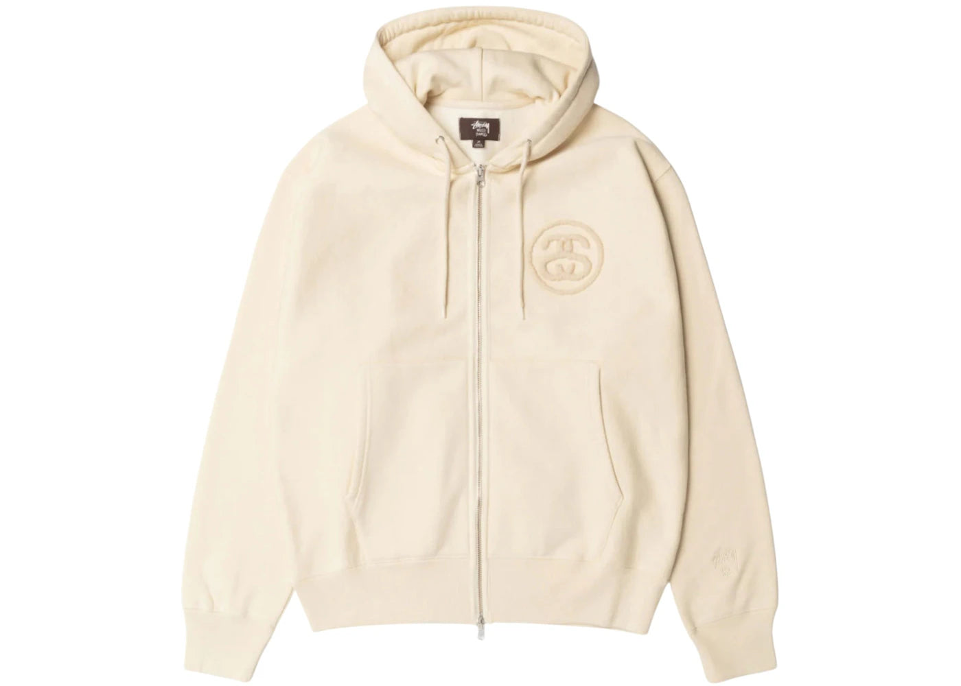 Stussy x Wales Bonner Fleece Zip Hoodie Ivory - vue secondaire A
