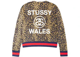 Stussy x Wales Bonner Leopard Sweater Golden - authentic Stussy apparel