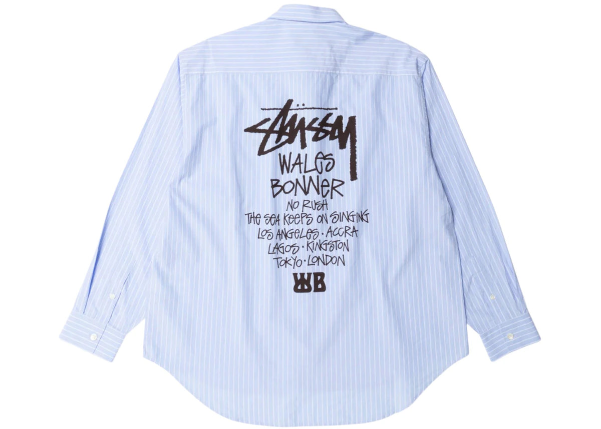 Stussy x Wales Bonner Poplin Shirt Stripe - vue secondaire B
