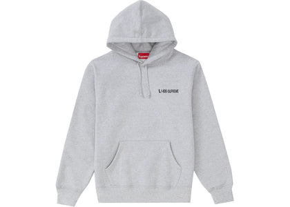 Supreme 1-800 Hooded Sweatshirt Heather Grey - apparel view 2