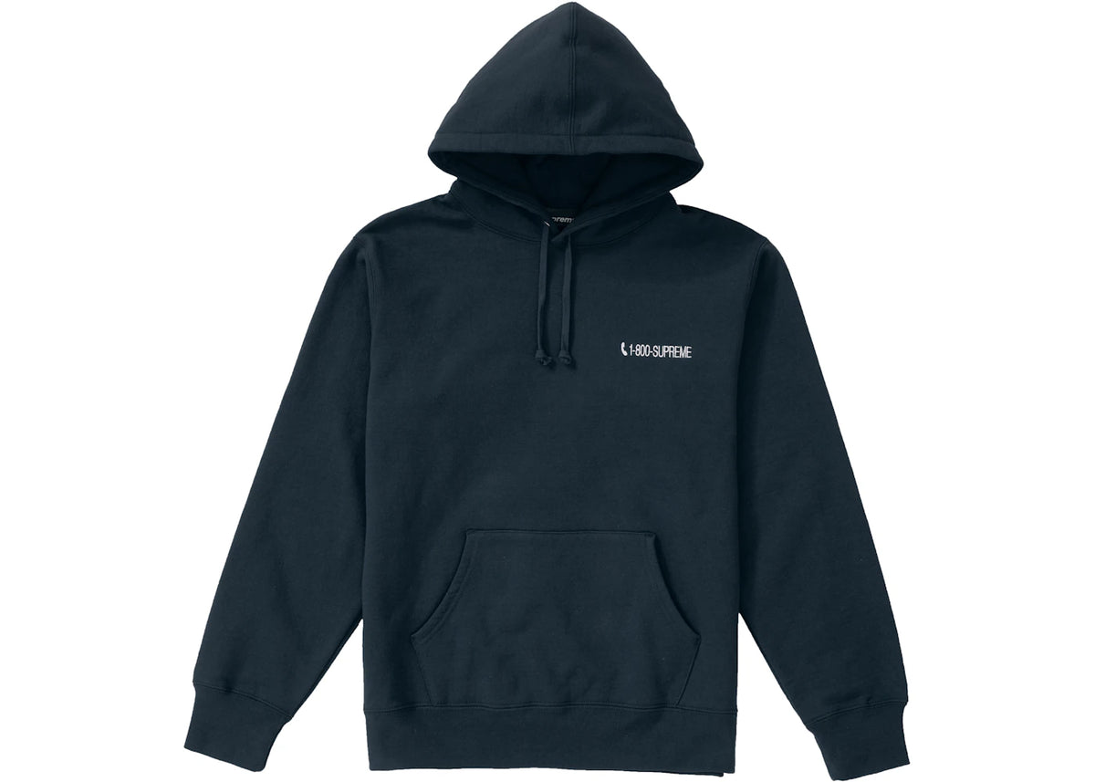 Supreme 1-800 Hooded Sweatshirt Navy - vue secondaire A