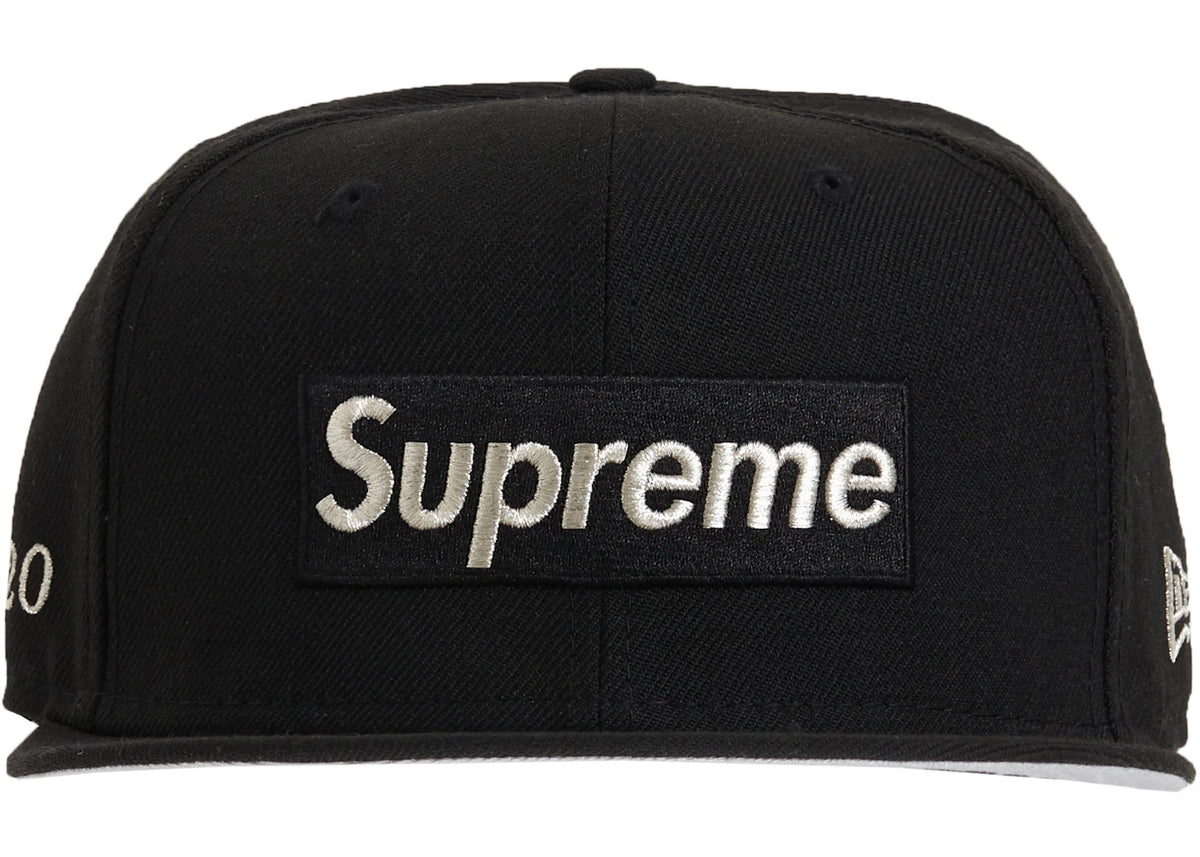 Supreme $1M Metallic Box Logo New Era Black - vue 360