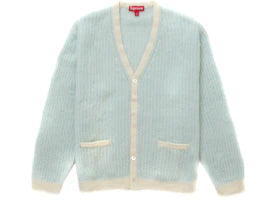 Supreme 2-Tone Mohair Cardigan Ivory