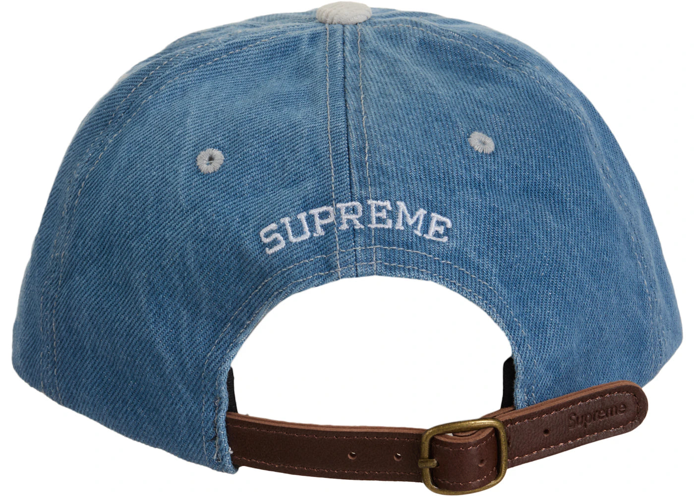 Supreme 2 Tone S Logo 6 Panel Washed Denim - vue secondaire B