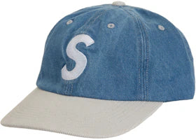 Supreme 2 Tone S Logo 6 Panel Washed Denim